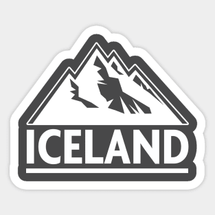 Iceland Mountain T-shirt Sticker